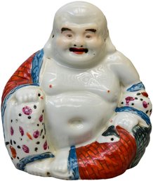 Signed Chinese Porcelain Sitting Buddha