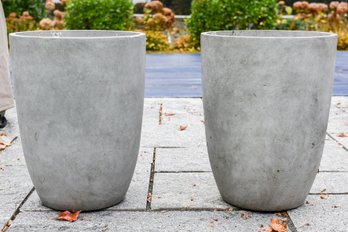 Pair Of Planters With Soil