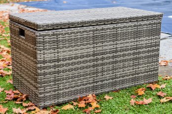 Outdoor Waterproof Woven Wicker Patio Storage Chest