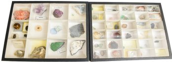 Gemstone Mineral Collection In Storage Boxes
