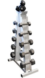 ParaBody Steel Dumbbell Rack With Six Pairs Of Dumbbells