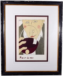 Signed Soicher Marin Giclee Titled 'Wine Taster's Club IV'