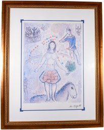 Marc Chagall Danseuse Au Flutiste Framed Offset Limited Edition Numbered Lithograph