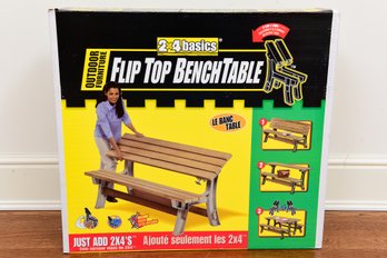 NEW! 2x4 Basics Outdoor Furniture Flip Top Bench Table