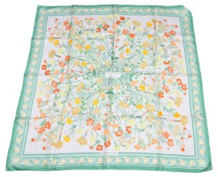 Hermes Oeillets Sauvages Et Autres Caryophylles Silk Scarf