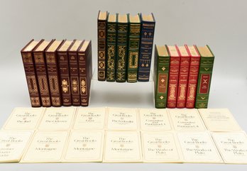 Collection Of 16 Franklin Library Books 'The 25th Anniversary Edition Of The Great Books Of The Western World'