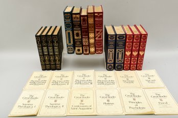 Collection Of 14 Franklin Library Books 'The 25th Anniversary Edition Of The Great Books Of The Western World'