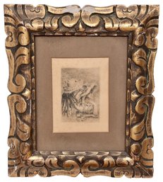 Pierre Auguste Renoir Le Chapeau Epingle Framed Etching