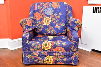Heritage Upholstery Colorful Floral Club Chair