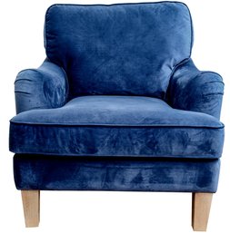 C.T. Furniture Upholstered Blue Arm Chair