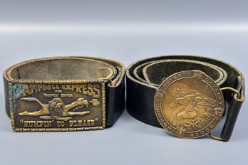 Belts With Buckles By Campbell Express 'Humpin To Please' And Seventh Calvary US Rough Riders