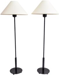 Pair Of Newport Lamp & Shade Company Hackney Table Lamps In Bronze Finish