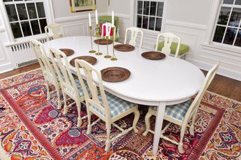 Englesson Stockholm Dining Room Table With Eight Matching Side Chairs