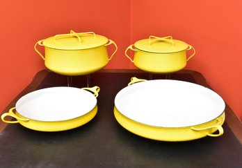 Jens Harald Quistgaard Dansk Danish Mid-century Modern Design Enameled Dutch Ovens And Paella Pan And More