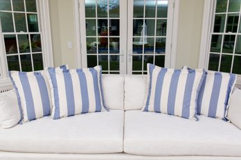 Set Of Four Threshold Striped Pillows