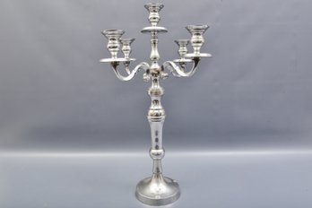 Domain Five Arm Pewter Candelabra