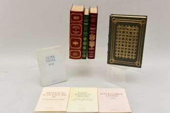 Collection Of Four Signed By The Author Limited Edition Leather Bound Books From The Franklin Library