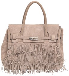 Larettamia Italian Fringed Suede Handbag