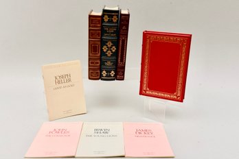Collection Of Four Signed By The Author Limited Edition Leather Bound Books From The Franklin Library