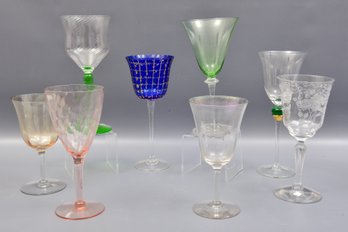 Collection Of Eight Assorted Depression Glasses