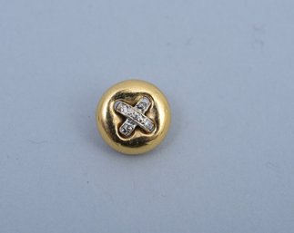 14K Yellow Gold And Genuine Diamond Tie Tack