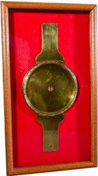 Framed Brass Barometer Dial
