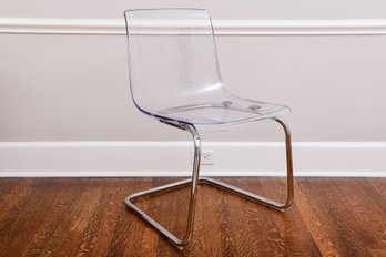 Ikea Tobias Lucite And Chrome Desk Chair By Designer Carl Ojerstam (2 Of 2)