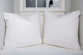 Pair Of Vera Wang Large Throw Pillows