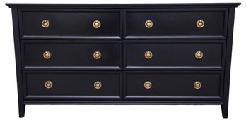 Classic Six Drawer Dresser With Brass Handles