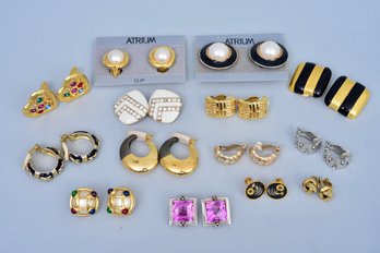 Collection Of Clip On Earrings - Michael Dawkins Sterling, Donald Stannard And More