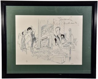 Signed By Both Al Hirschfeld And Julie Andrews Marriott Marquis 10th Anniversary Limited Edition Lithograph