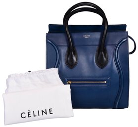 Celine Paris Micro Leather Luggage Tote With Dust Bag