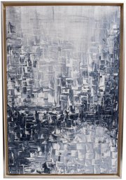 Oil On Canvas Abstract Framed Painting, Purchased From J. Pocker (RETAIL $1,771)