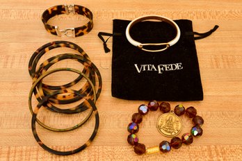 Collection Of Bracelets - Vita Fede, AK Tortoise Sterling Cuff Bracelet And More