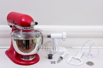 Kitchen Aid Mixer With Accessories (Model No. KSM150PSER)