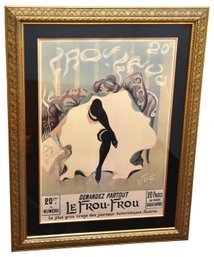 Vintage Nicely Framed Le Frou Frou By Lucien Henri Weiluc Large Advertising Lithograph