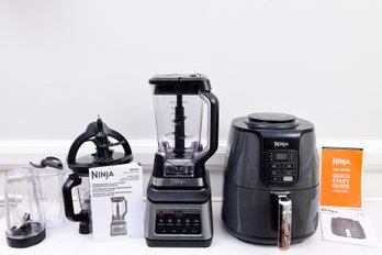 Ninja Air Fryer (Model No. AF100), Ninja Blender (Model No. BN800) With Accessory Attachments