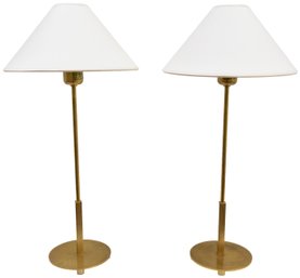 Pair Of Hackney Table Lamps In Antique Brass Finish From Newport Lamp & Shade Company (RETAIL $638)