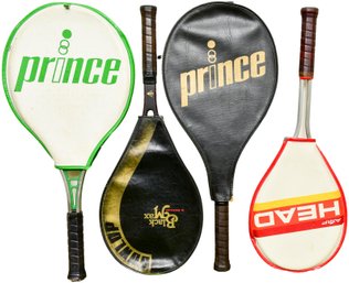 Set Of Four Tennis Rackets