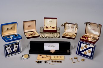 Collection Of Men's Vintage Jewelry - Swank, Hickok, Tourneau, Ingersoll And More