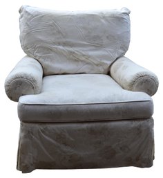 Upholstered Club Chair With Matching Ottoman