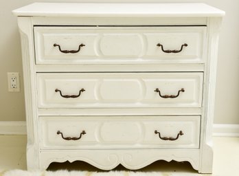 Painted Wood Three Drawer Dresser