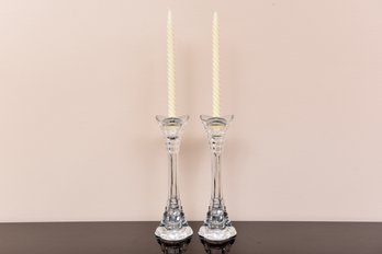 Pair Of Crystal Candlestick Holders