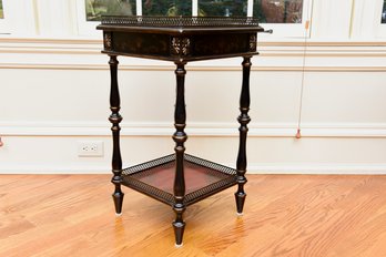 Double Tier Accent Table With Gallery