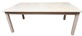 Thomasville Whitewash Distressed Farm Country Dining Table