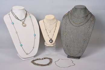 Nice Collection Of Silver-Tone Necklaces