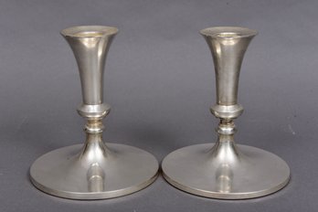 Pair Of Dunham Sterling Silver 734 Candlestick Holders