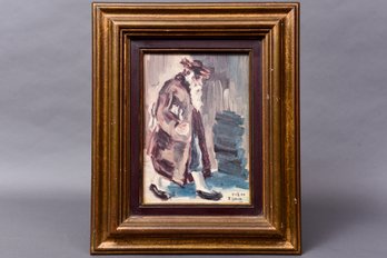 Signed David Gilboa 'One Of The Last Kabbalists Of Safad' Framed Print