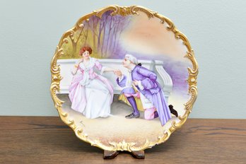 Antique Limoges Hand Painted Oversized Plate