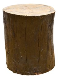 Wood Tree Stump End Table